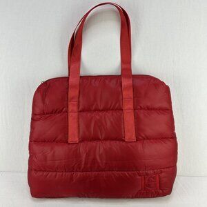 Carolina Herrera Good Girl Puffer Quilted Tote Bag in Holiday Red Purse